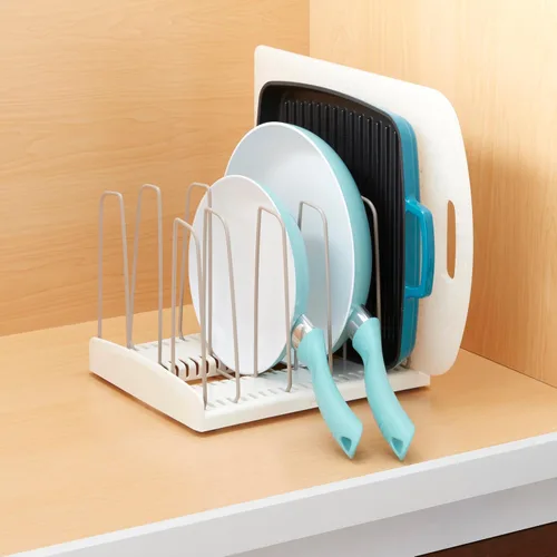 Miniatura 5 de YouCopia StoreMore Estante para Utensilios de Cocina con Alambres Altos de Acero, Organizador Ajustable para Sartenes y Tapas para Almacenamiento