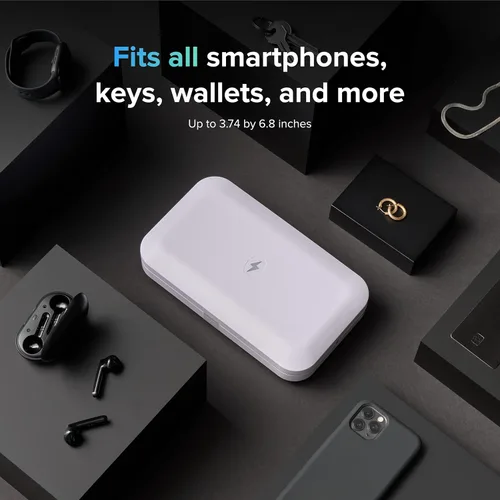 Miniatura 5 de PhoneSoap 3 Desinfectante de teléfono celular con rayos UV y doble caja de carga universal para teléfono celular Desinfectante de luz UV-C de 360