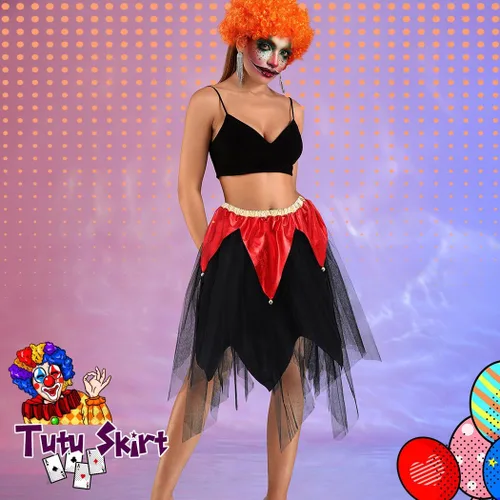 Miniatura 7 de TWINKLEDE Falda tutú para mujer, falda tutú irregular, tela de araña, tutús de Halloween, disfraz de fiesta, tutú para adultos