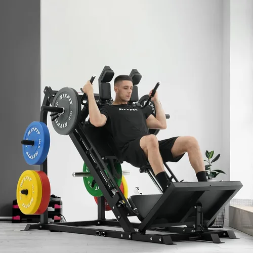 Miniatura 8 de RitFit Gazelle Pro - Máquina de prensa de piernas y sentadillas 3 en 1, máquina de prensa de piernas de acero de alta resistencia, capacidad de 2000