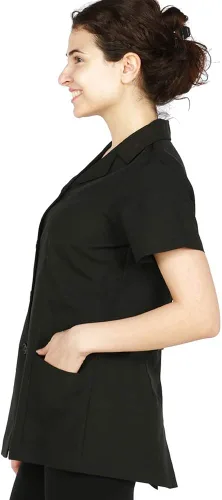 Miniatura 4 de Smockers Tess - Bata de salón profesional, chaqueta de estilista, uniforme de cosmetología, a prueba de blanqueador