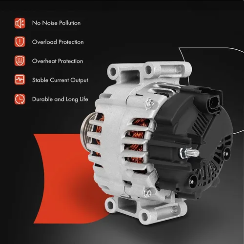 Miniatura 6 de A-Premium Alternador Compatible con Serie Mercedes-Benz W204 C250 2012 1.8L, Serie W204/W205 C250 2013-2015 1.8L, Polea de Embrague de 6 Ranuras 12V