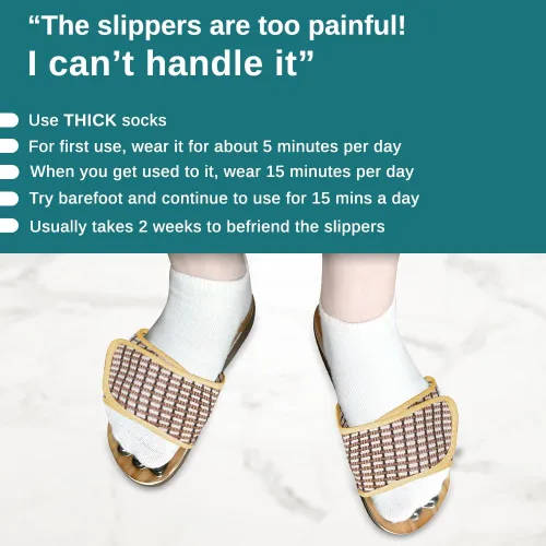 Miniatura 4 de Pantuflas de masaje de acupresión con piedra de tierra (hombres 8-9.5/mujeres 9.5-11)