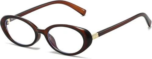 Miniatura 9 de LJCZKA Lentes ovalados con bloqueo de luz azul para mujeres y hombres, pequeños anteojos ovalados para computadora, antifatiga ocular para leer