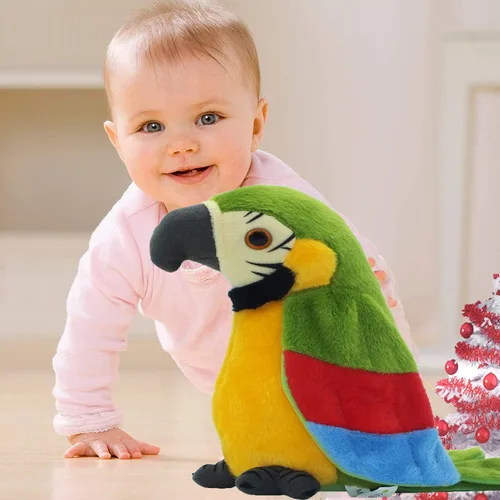 Miniatura 6 de Loro parlante, repite lo que dices, juguete electrónico de peluche para niños y niñas