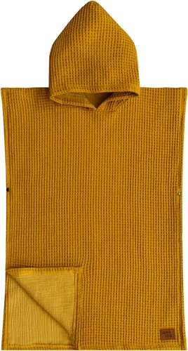 Miniatura 8 de Jade&Kai Toalla con capucha para bebés y niños pequeños, se ajusta a un poncho, gofre de algodón orgánico, ligera y absorbente, para baño, playa