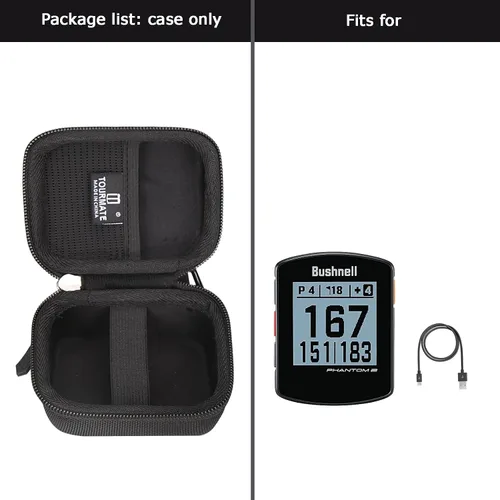 Miniatura 6 de Tourmate Funda de almacenamiento GPS de golf compatible para telémetro Bushnell Phantom 2, estuche de viaje para Wearable4U - Telémetro GPS Bushnell