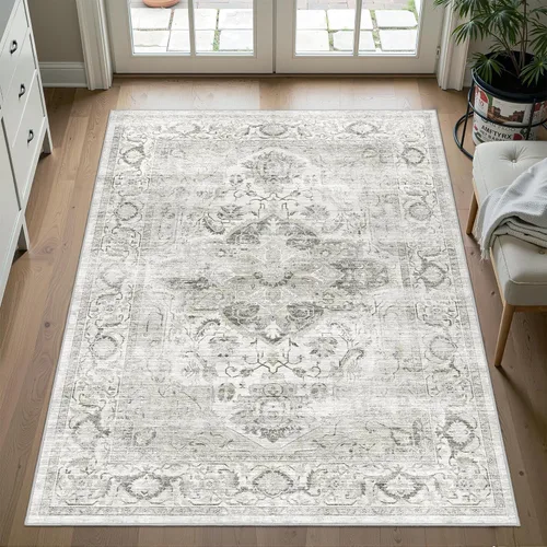 Miniatura 50 de Alfombra de pasillo lavable de 2 x 6 pies - Alfombras de cocina con respaldo antideslizante vintage suave estilo granja, alfombra de entrada