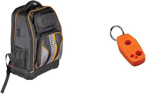 Klein Tools 62805BPTECH - Mochila para laptop, herramienta tecnológica extragrande de 28 bolsillos Tradesman Pro y desmagnetizador/magnetizador MAG2