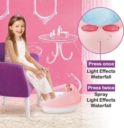 Miniatura 5 de Juego de regalo para el día de spa para niñas, regalo de cumpleaños de Navidad, arte de uñas, salón de belleza, kit de accesorios de spa para pies