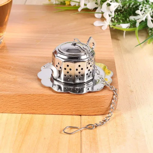Miniatura 2 de Infusor de té en forma de tetera, colador de té ultra fino, filtro difusor de filtro de acero inoxidable para tazas de té de grano de hojas sueltas