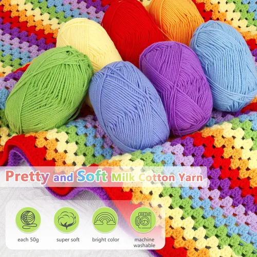 Miniatura 5 de Kit de manta de ganchillo Reessy para principiantes, kit de ganchillo fácil para principiantes adultos y niños con instrucciones paso a paso