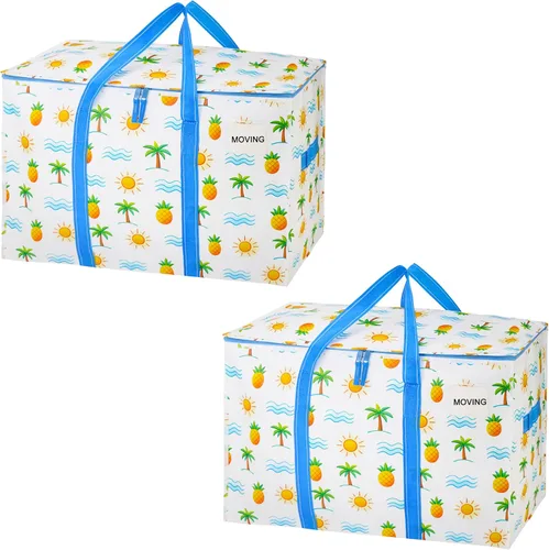 Miniatura 35 de VENO - Paquete de mudanzas, cajas de almacenamiento para embalaje universitario con tapas alternativas, para dormitorio, extragrande, asas