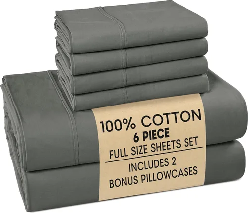 Miniatura 48 de Casa Platino Sábanas de cama individual XL, sábanas de 100 % algodón con 2 fundas de almohada, tejido percal crujiente y sensación acogedora, verde