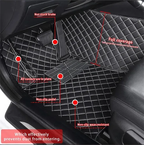 Miniatura 3 de Alfombrillas personalizadas de cuero artificial para automóvil, impermeables, antideslizantes, adecuadas para automóviles, SUV, camionetas, protegen