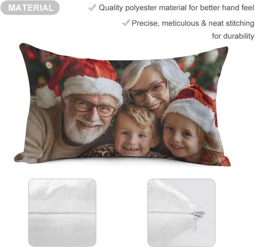Miniatura 6 de Fundas de almohada personalizadas con imagen de texto fotográfico, fundas de cojín para sofá, cama, silla, almohadas decorativas de granja