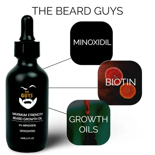 Miniatura 5 de Aceite de crecimiento de barba de minoxidil al 5%, 2 onzas