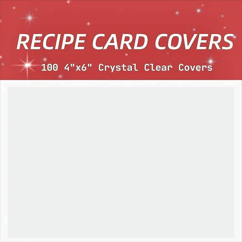 Miniatura 6 de Protectores de tarjetas de recetas 3x5,100 unidades,Cubiertas de tarjetas de receta,Funda de tarjeta de índice