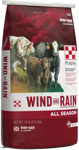 Purina Animal Nutrition Wind and Rain Storm Texas All Season 7.5 - Mineral completo para ganado