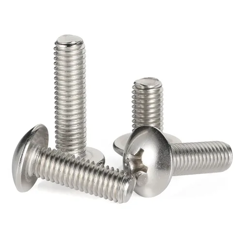 Miniatura 6 de Tornillos de máquina con cabeza de truss #6-32 x 1/4", acero inoxidable 304 18-8, acabado brillante, rosca completa, 100 unidades plateado