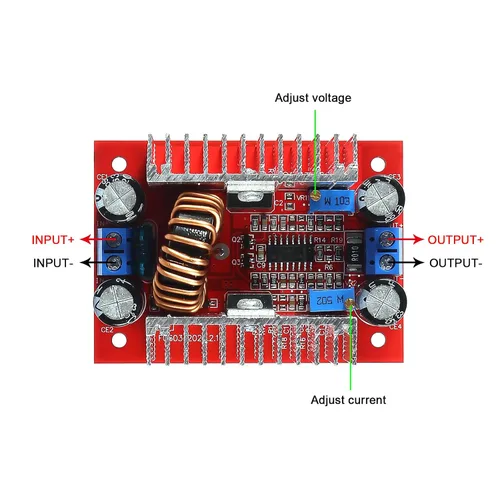 Miniatura 5 de 2 piezas CC 400W 15A Convertidor de incremento de voltaje con corriente constante Fuente de alimentación LED CC8.5V-50V a CC10V-60V Cargador