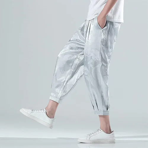 Miniatura 3 de Pantalones de vestir elásticos para hombre, pantalones de correr ajustados con cremallera, pantalones deportivos para hombres altos, los mejores