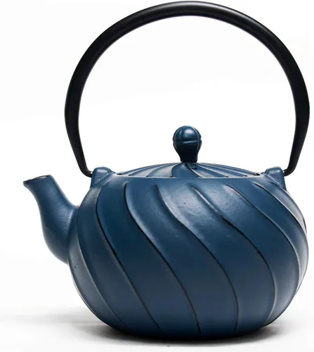 Miniatura 17 de Tetera, tetera japonesa de hierro fundido TOPTIER con infusor para hojas sueltas y bolsitas de té, tetera de hierro fundido segura para estufa Blanco