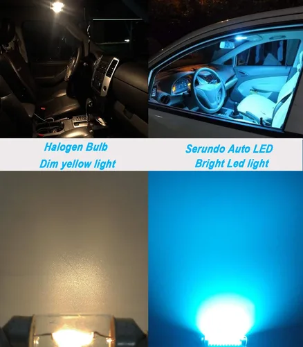 Miniatura 4 de Bombilla LED festoon Serundo Auto 578 de 211-2, 41mm 42mm 1.65 pulgadas, para luz de mapa y cúpula de automóvil, bombilla 212-2, 22SMD con chips
