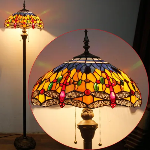 WERFACTORY Tiffany Lamp Series - Pantalla decorativa para sala de estar y dormitorio