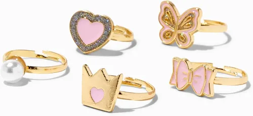 Claire's Anillos de vestir para niñas, juego de joyas para niños para juegos de princesa y ocasiones especiales, anillos ajustables para niñas
