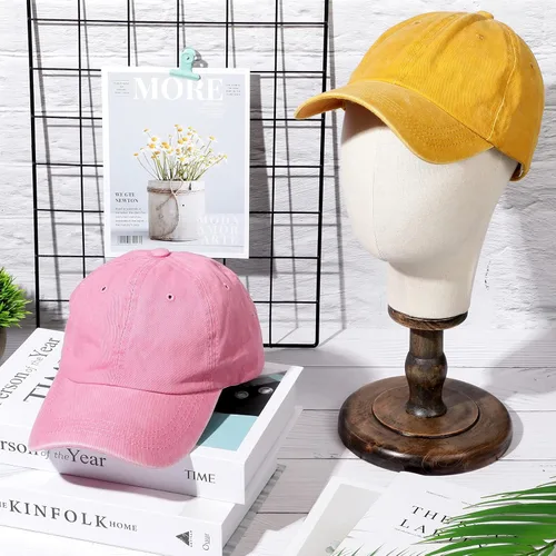 Miniatura 7 de Gorra de béisbol unisex de sarga ajustable para papá, 7 piezas, estilo vintage, lavada, desgastada
