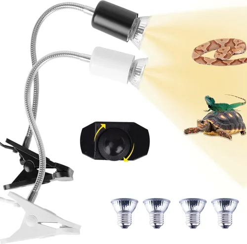 Miniatura 9 de Lámpara de calor negra para reptiles, bombilla UVB, lámpara de reptil UVB, luz de reptil UVA UVB, lámpara de calefacción de tortuga acuática