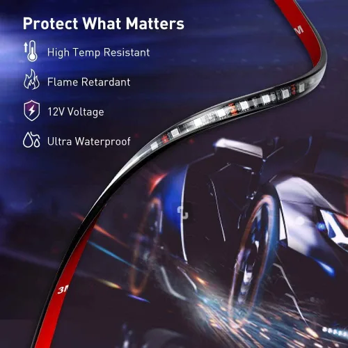 Miniatura 8 de Govee Luces de coche, luces interiores inteligentes RGBIC para el interior del automóvil con aplicación, control remoto, luces LED para decoración