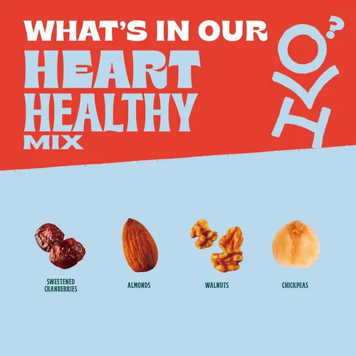 Miniatura 4 de Orchard Valley Harvest - Heart Healthy Blend, bolsas de 1 onza (paquete de 8), almendras, arándanos, nueces y garbanzos, sin gluten, sin OMG, sin
