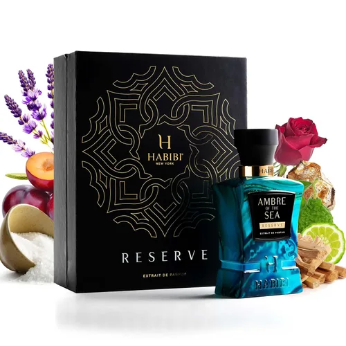 H HABIBI Ambre Of The Sea Extrait De Parfum - Colonia para hombres y perfume para mujeres, 2.5 oz de larga duración fragancia unisex con bergamota y