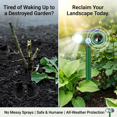 Miniatura 3 de 2026 4Pack Sonic Fortress Pro Deer Repellent Outdoor Solar Ultrasonic Animal Repellent with Motion Sensor&Flash Light, IP65 Waterproof Squirrel