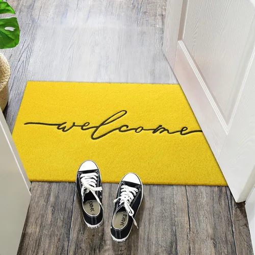 Miniatura 5 de AAZZKANG Alfombra Amarilla para Puerta Exterior Alfombra de Bienvenida para Puerta Interior, Alfombra Antideslizante de Goma para Puerta, Alfombras