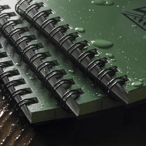 Miniatura 6 de Rite In The Rain Cuaderno de espiral superior resistente a la intemperie, 4 x 6 pulgadas, cubierta verde, patrón universal, paquete de 3