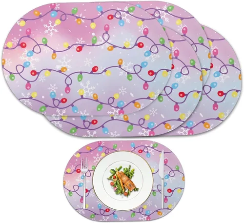 Miniatura 44 de Ghost Placemats Set of 2 Wipeable Faux Leather 12X18 Inch Waterproof Non-Slip Mats Spooky Table Decor Heat Resistant for Scary Dinner Party Fantasma