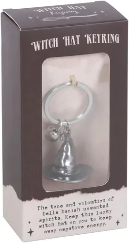 Miniatura 6 de Ebros Gift Juego de 2 adornos novedosos Wicca Ocultista Negro Magia Hechicero Sombrero Decorativo Mini Aleación Metal Llavero Llavero Llavero Con