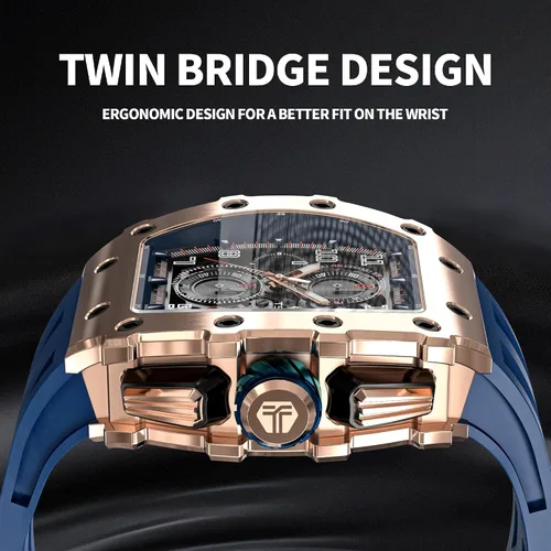 Miniatura 4 de Tsar Bomba - Reloj de lujo para hombre, resistente al agua hasta 50 m, sistema de movimiento de cuarzo japonés, caja de acero inoxidable, cristal