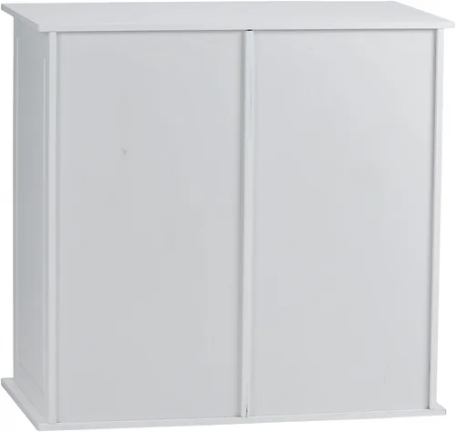Miniatura 8 de Household Essentials Armario clasificador de ropa inclinable con frente de persiana, blanco, persiana de madera blanca Obturador de madera blanca