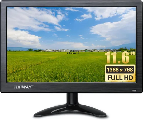 Miniatura 11 de Haiway Monitor de seguridad de 10.1 pulgadas, resolución de 1024 x 600, pequeño monitor HDMI, monitores de computadora pequeños con control remoto