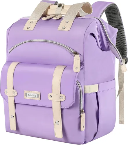Miniatura 21 de Mochila para portátil para mujer, para trabajo de doctoras, profesoras, enfermeras, de 15.6 pulgadas, mochila universitaria de apertura amplia
