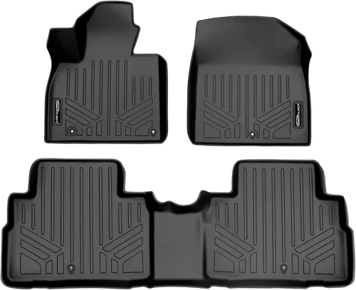 Miniatura 18 de SMARTLINER Juego de alfombrillas negras de tercera fila para todo tipo de clima, compatibles con Kia Telluride/Hyundai Palisade 2020-2023 con banco