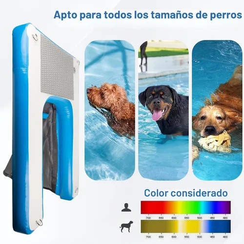 Miniatura 4 de Rampa inflable para barcos para perros de 48 x 32 pulgadas, rampa inflable para barcos y rampas de piscina para perros, rampa antideslizante