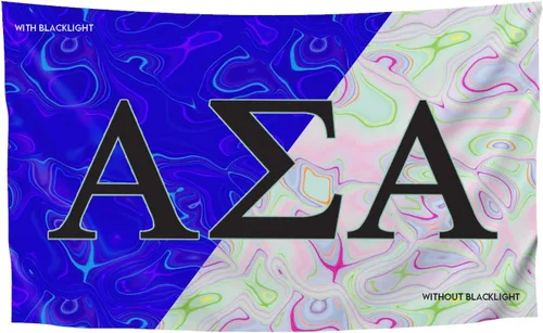 Miniatura 31 de Greek Club Sorority & Fraternity - Bandera de luz negra, 3 pies x 5 pies, licencia oficial, tapiz, exhibición, poliéster, pancarta de letras, CHI