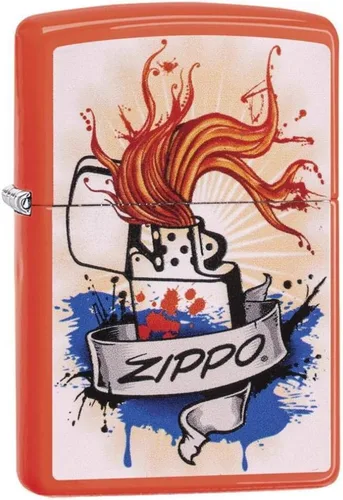 Miniatura 31 de Encendedor de bolsillo Zippo negro mate con diseño de logo de Zippo Logotipo de oro mate negro