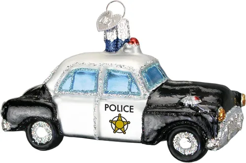Miniatura 5 de Old World Christmas Adorno de Cristal Soplado de Gorra de Oficial de Policía para Árbol de Navidad, Decoración Navideña Artesanal, Colección