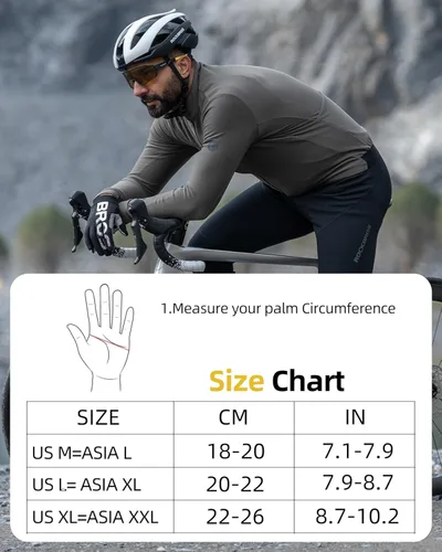 Miniatura 5 de ROCKBROS Guantes de ciclismo Motocycle Mountain Bike Guantes de dedo completo Ciclismo Guantes para hombres Guantes de bicicleta